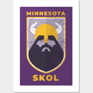 Modern Minnesota Vikings Football Tailgate Party Design Posters and Art